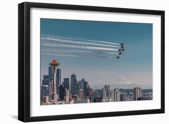 Blue Angels In Seattle-Belinda Shi-Framed Photographic Print