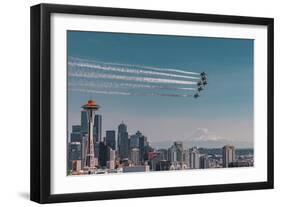 Blue Angels In Seattle-Belinda Shi-Framed Photographic Print