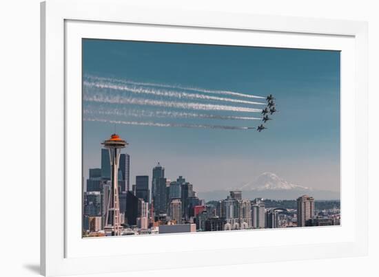 Blue Angels In Seattle-Belinda Shi-Framed Photographic Print