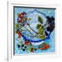 Blue Antique Bowl with Berries, 2010-Joan Thewsey-Framed Giclee Print