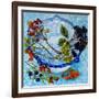 Blue Antique Bowl with Berries, 2010-Joan Thewsey-Framed Giclee Print