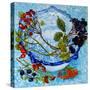 Blue Antique Bowl with Berries, 2010-Joan Thewsey-Stretched Canvas