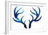 Blue Antlers-Elizabeth Medley-Framed Art Print