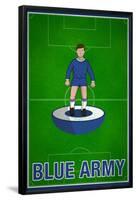 Blue Army Football Soccer Sports Poster-null-Framed Poster