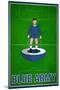 Blue Army Football Soccer Sports Poster-null-Mounted Poster