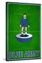 Blue Army Football Soccer Sports Poster-null-Stretched Canvas