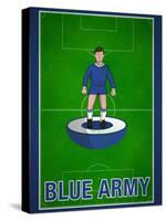 Blue Army Football Soccer Sports-null-Stretched Canvas