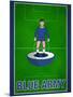 Blue Army Football Soccer Sports-null-Mounted Poster
