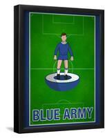 Blue Army Football Soccer Sports-null-Framed Poster