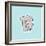 Blue Background Elephant-Valarie Wade-Framed Giclee Print