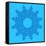 Blue Background with Abstract Shape-Dink101-Framed Stretched Canvas