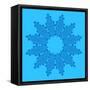 Blue Background with Abstract Shape-Dink101-Framed Stretched Canvas