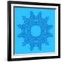 Blue Background with Abstract Shape-Dink101-Framed Art Print