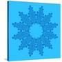 Blue Background with Abstract Shape-Dink101-Stretched Canvas