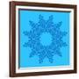 Blue Background with Abstract Shape-Dink101-Framed Art Print