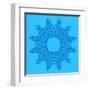 Blue Background with Abstract Shape-Dink101-Framed Art Print