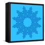 Blue Background with Abstract Shape-Dink101-Framed Stretched Canvas