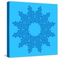 Blue Background with Abstract Shape-Dink101-Stretched Canvas