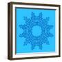 Blue Background with Abstract Shape-Dink101-Framed Art Print