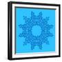 Blue Background with Abstract Shape-Dink101-Framed Art Print