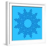 Blue Background with Abstract Shape-Dink101-Framed Art Print