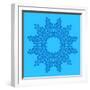 Blue Background with Abstract Shape-Dink101-Framed Art Print