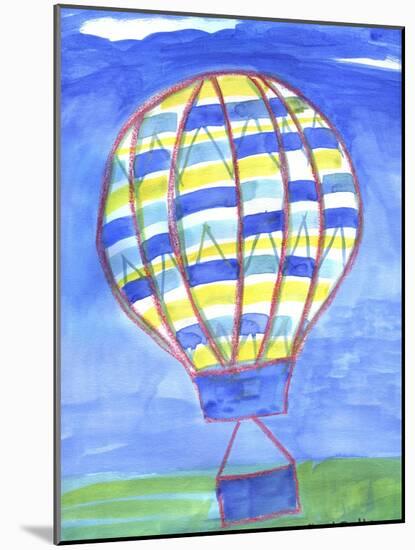 Blue Balloon-Cheryl Bartley-Mounted Giclee Print