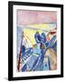 Blue Barges-Sigrid Hjerten-Framed Premium Giclee Print