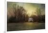 Blue Barn at Sunrise-Jai Johnson-Framed Giclee Print