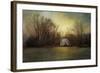 Blue Barn at Sunrise-Jai Johnson-Framed Giclee Print