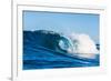 Blue Barrel-Powerful wave breaking off a beach, Hawaii-Mark A Johnson-Framed Photographic Print