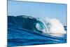 Blue Barrel-Powerful wave breaking off a beach, Hawaii-Mark A Johnson-Mounted Photographic Print