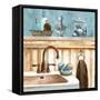 Blue Bath II-Gregory Gorham-Framed Stretched Canvas