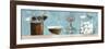 Blue Bath Panel I-Gregory Gorham-Framed Premium Giclee Print