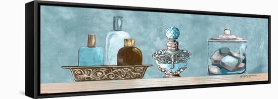 Blue Bath Panel II-Gregory Gorham-Framed Stretched Canvas