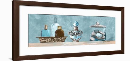Blue Bath Panel II-Gregory Gorham-Framed Premium Giclee Print