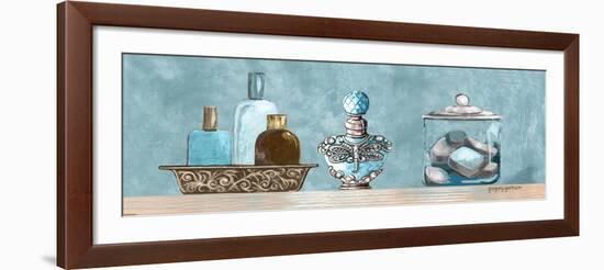 Blue Bath Panel II-Gregory Gorham-Framed Premium Giclee Print