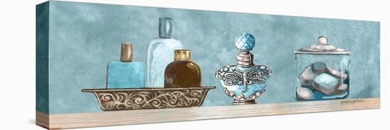 Blue Bath Panel II-Gregory Gorham-Stretched Canvas