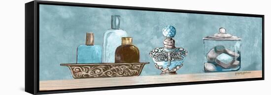 Blue Bath Panel II-Gregory Gorham-Framed Stretched Canvas