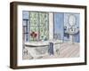 BLUE BATHROOM #1-JAMES MARTIN-Framed Art Print