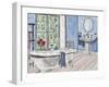 BLUE BATHROOM #1-JAMES MARTIN-Framed Art Print