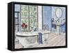 BLUE BATHROOM #1-JAMES MARTIN-Framed Stretched Canvas