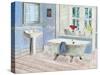 BLUE BATHROOM #2-JAMES MARTIN-Stretched Canvas