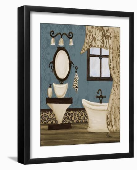 Blue Beach Bath IV-Gina Ritter-Framed Art Print