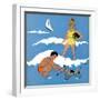 Blue Beach - Child Life-Harold Carroll-Framed Giclee Print