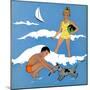 Blue Beach - Child Life-Harold Carroll-Mounted Giclee Print