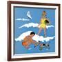 Blue Beach - Child Life-Harold Carroll-Framed Giclee Print