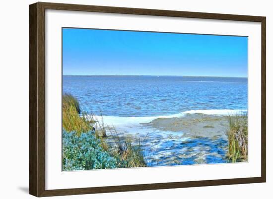 Blue Beach Scene at Outer Banks-Martina Bleichner-Framed Art Print