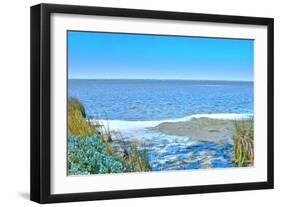 Blue Beach Scene at Outer Banks-Martina Bleichner-Framed Premium Giclee Print