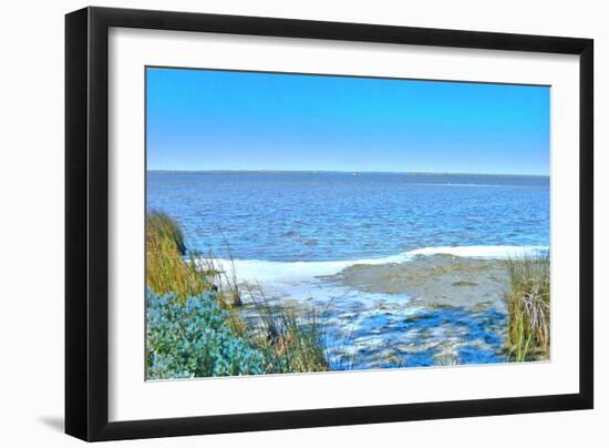 Blue Beach Scene at Outer Banks-Martina Bleichner-Framed Art Print
